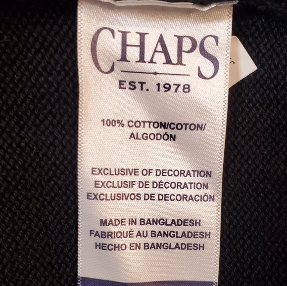 Men's Chaps American Flag Quarter Zip Patriotic Sweater Size Large - Picture 9 of 9